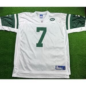 Reebok NFL New York Jets #7 Jersey Mens 2XL White Green On Field Equipment